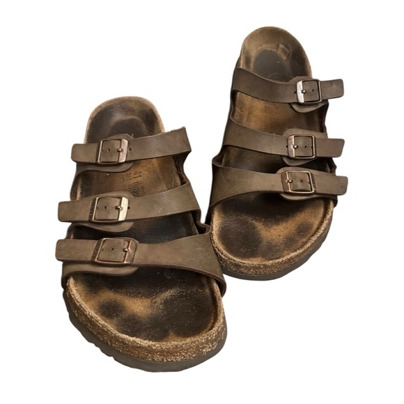 BIRKENSTOCK FLORIDA 3 Strap Sandal
Size 41 U.S. Women's 10 Men's 8 Brown Leather - Picture 3 of 17